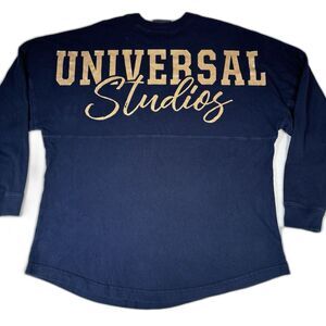 Universal Studios Spirit Jersey Women’s L Rise Gold Black Double Sided Shirt